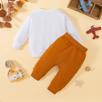 Load image into Gallery viewer, 2 Pieces Set Baby Kid Boys Letters Hoodies Swearshirts And Solid Color Pants Wholesale 230110118
