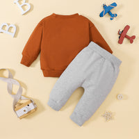 Load image into Gallery viewer, 2 Pieces Set Baby Kid Boys Letters Hoodies Swearshirts And Solid Color Pants Wholesale 230110118
