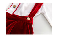 Load image into Gallery viewer, 3 Pieces Set Baby Boys Bow Shirts Solid Color Rompers And Hats Wholesale 23011012
