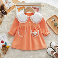 Load image into Gallery viewer, Baby Kid Girls Color-blocking Cartoon Dresses Wholesale 230110121
