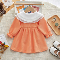 Load image into Gallery viewer, Baby Kid Girls Color-blocking Cartoon Dresses Wholesale 230110121
