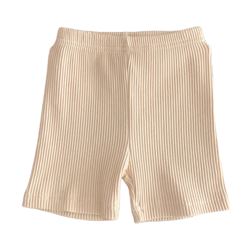Baby Unisex Striped Muslin&Ribbed Shorts Wholesale 230110133