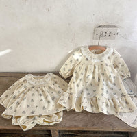 Load image into Gallery viewer, 2 Pieces Set Baby Girls Flower Lace Print Tops And Shorts Wholesale 230110136
