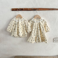 Load image into Gallery viewer, 2 Pieces Set Baby Girls Flower Lace Print Tops And Shorts Wholesale 230110136
