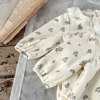 Load image into Gallery viewer, 2 Pieces Set Baby Girls Flower Lace Print Tops And Shorts Wholesale 230110136
