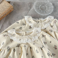 Load image into Gallery viewer, 2 Pieces Set Baby Girls Flower Lace Print Tops And Shorts Wholesale 230110136
