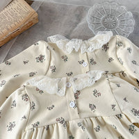 Load image into Gallery viewer, 2 Pieces Set Baby Girls Flower Lace Print Tops And Shorts Wholesale 230110136
