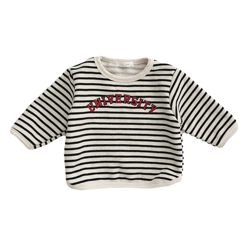 Baby Unisex Striped Letters Tops Wholesale 230110176