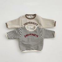 Load image into Gallery viewer, Baby Unisex Striped Letters Tops Wholesale 230110176
