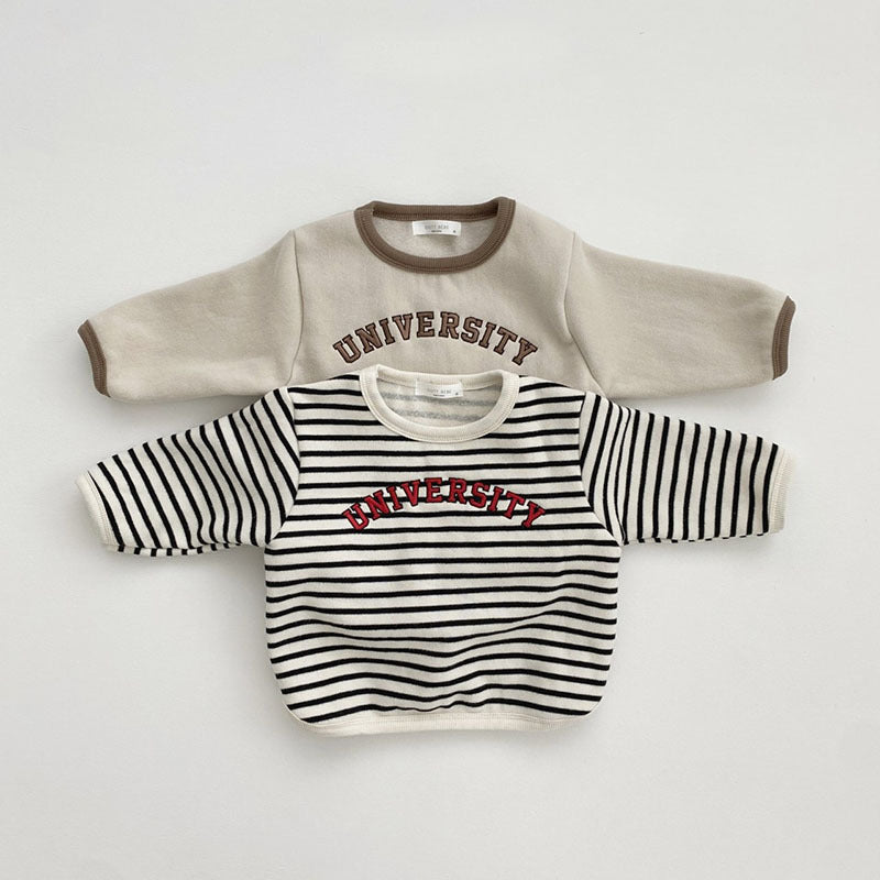 Baby Unisex Striped Letters Tops Wholesale 230110176