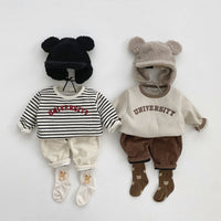 Load image into Gallery viewer, Baby Unisex Striped Letters Tops Wholesale 230110176
