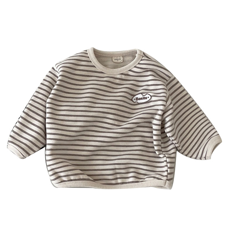 Baby Unisex Striped Letters Tops Wholesale 230110177