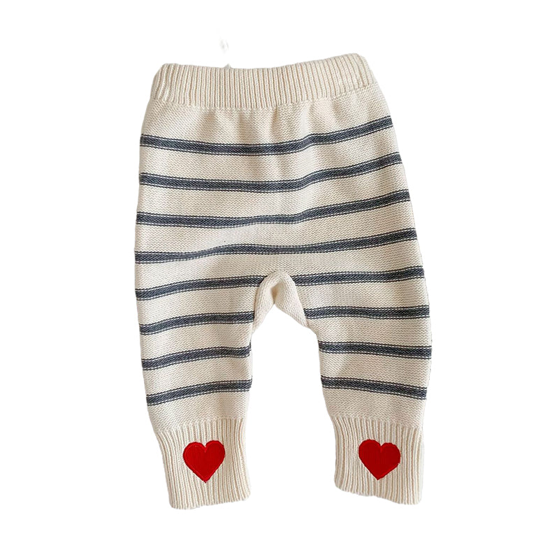 Baby Kid Girls Striped Love heart Pants Leggings Wholesale 230110201