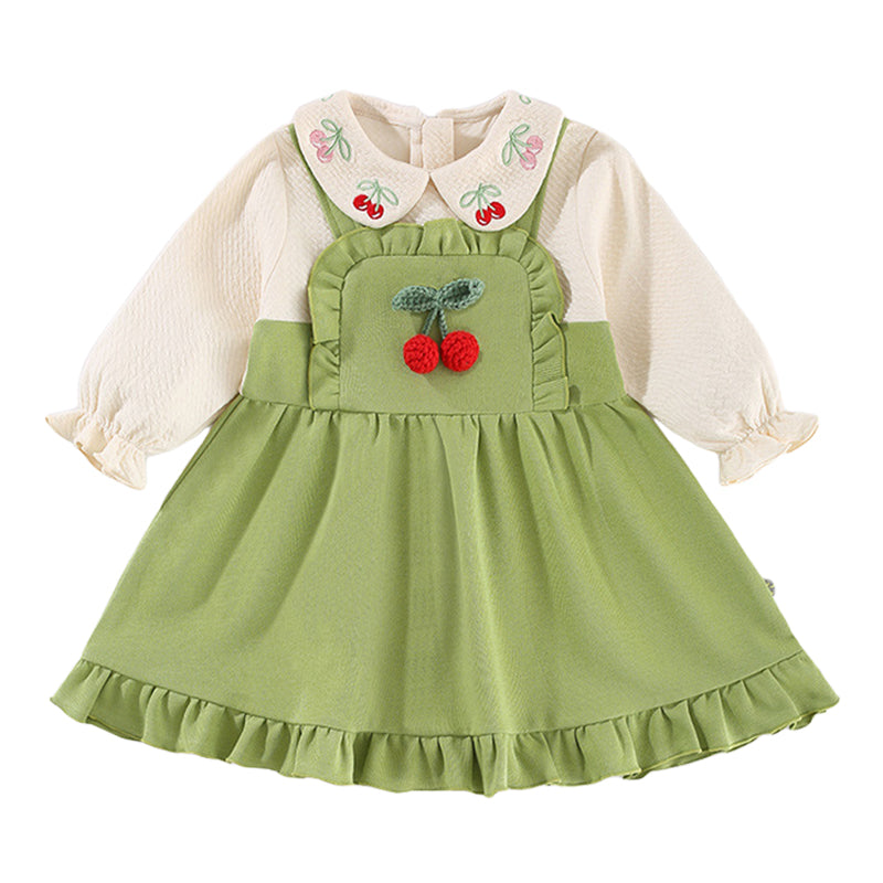Baby Kid Girls Fruit Print Dresses Wholesale 230110205