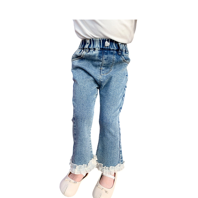 Baby Kid Girls Solid Color Jeans Wholesale 230110218