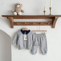 Load image into Gallery viewer, 2 Pieces Set Baby Unisex Cartoon Hoodies Swearshirts And Solid Color Pants Wholesale 230110244
