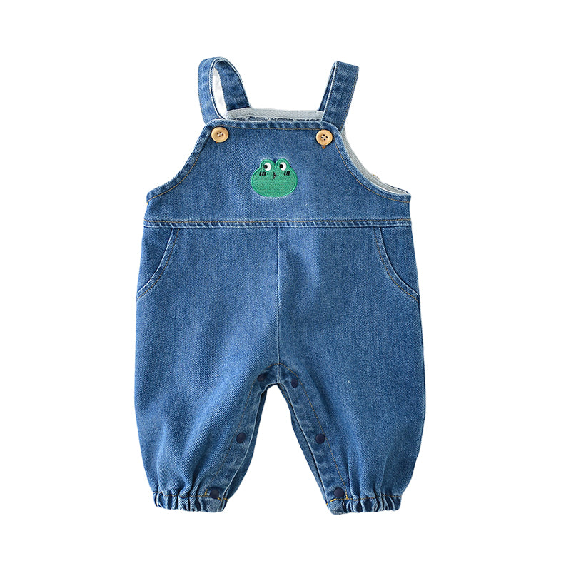 Baby Unisex Animals Embroidered Jumpsuits Wholesale 230110248