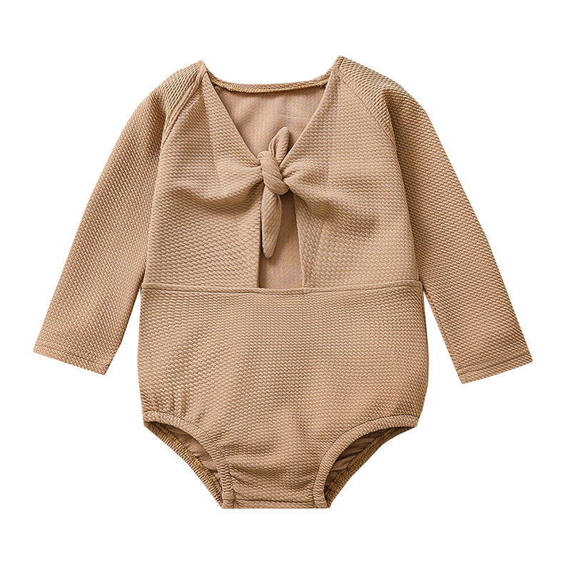 Baby Kid Girls Solid Color Rompers Wholesale 23011025