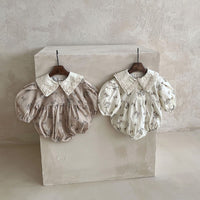 Load image into Gallery viewer, Baby Girls Flower Print Rompers Wholesale 230110250

