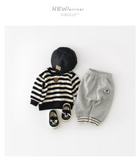 Load image into Gallery viewer, Baby Unisex Striped Animals Print Hoodies Swearshirts Wholesale 230110255
