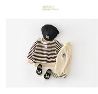 Load image into Gallery viewer, Baby Unisex Striped Animals Print Hoodies Swearshirts Wholesale 230110255
