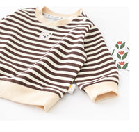 Load image into Gallery viewer, Baby Unisex Striped Animals Print Hoodies Swearshirts Wholesale 230110255
