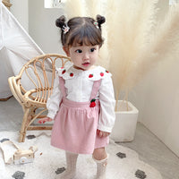 Load image into Gallery viewer, 2 Pieces Set Baby Kid Girls Fruit Embroidered Tops And Dresses Wholesale 230110258
