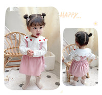 Load image into Gallery viewer, 2 Pieces Set Baby Kid Girls Fruit Embroidered Tops And Dresses Wholesale 230110258
