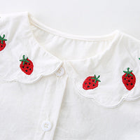 Load image into Gallery viewer, 2 Pieces Set Baby Kid Girls Fruit Embroidered Tops And Dresses Wholesale 230110258

