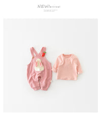 Load image into Gallery viewer, 2 Pieces Set Baby Girls Striped Tops And Animals Cartoon Jumpsuits Wholesale 230110271
