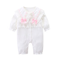 Load image into Gallery viewer, Baby Girls Flower Bow Embroidered Jumpsuits Wholesale 230110273
