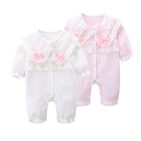 Load image into Gallery viewer, Baby Girls Flower Bow Embroidered Jumpsuits Wholesale 230110273
