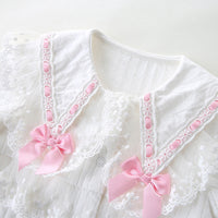 Load image into Gallery viewer, Baby Girls Flower Bow Embroidered Jumpsuits Wholesale 230110273

