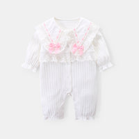 Load image into Gallery viewer, Baby Girls Flower Bow Embroidered Jumpsuits Wholesale 230110273
