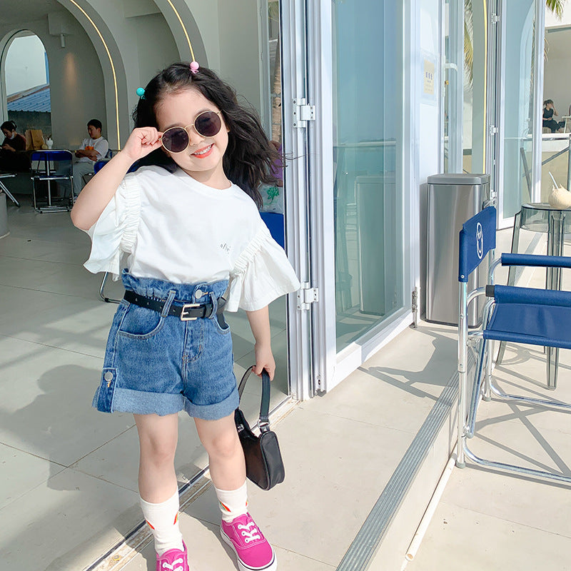 Baby Kid Girls Solid Color Shorts Wholesale 23011029