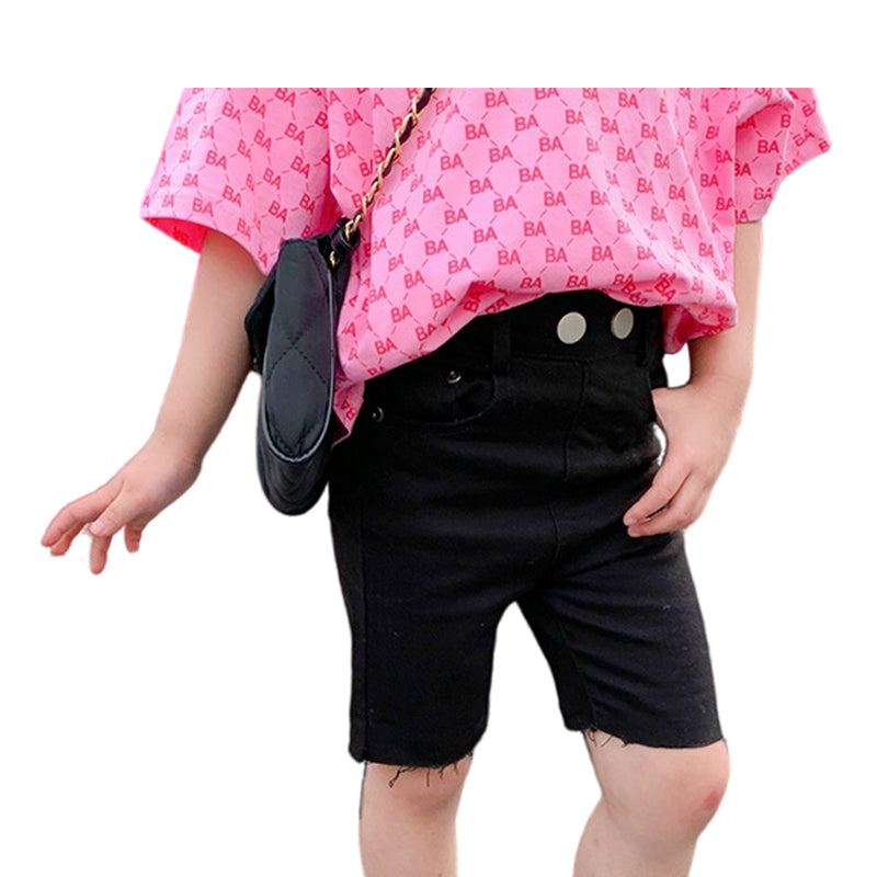 Baby Kid Girls Solid Color Shorts Wholesale 23011040