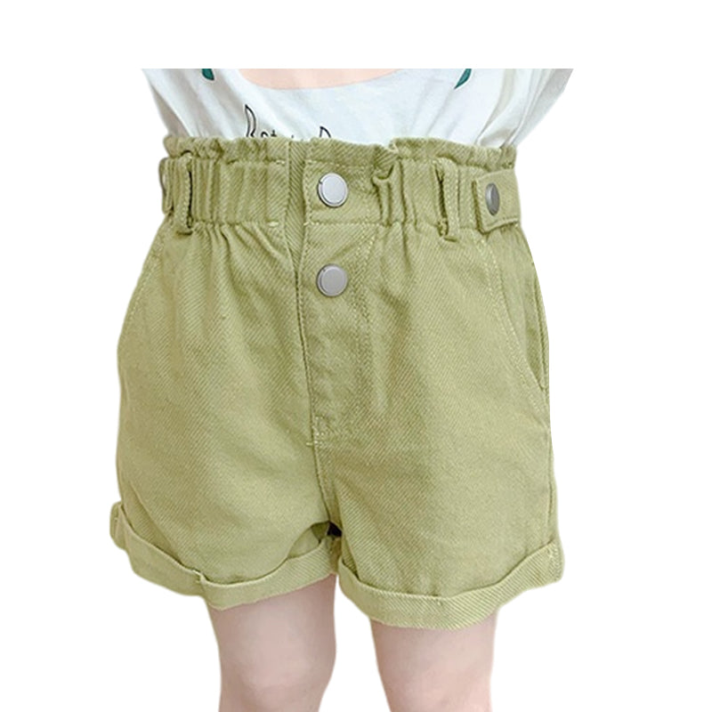 Baby Kid Girls Solid Color Shorts Wholesale 23011043