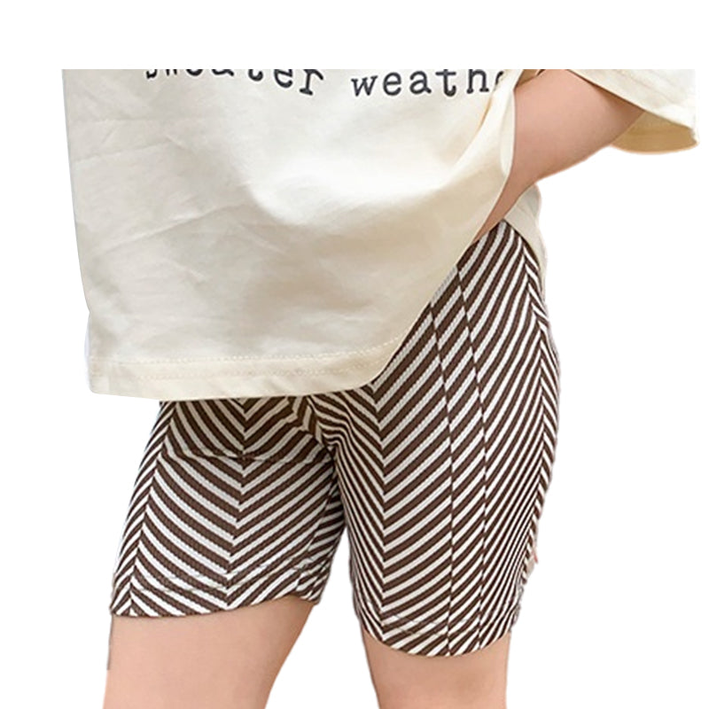 Baby Kid Girls Striped Shorts Wholesale 23011045