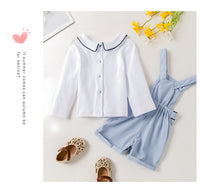 Load image into Gallery viewer, 2 Pieces Set Baby Kid Boys Solid Color Tops And Embroidered Rompers Wholesale 23011072
