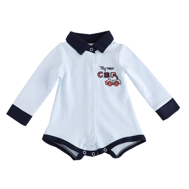 Baby Unisex Cartoon Embroidered Knitwear Rompers Wholesale 23011087