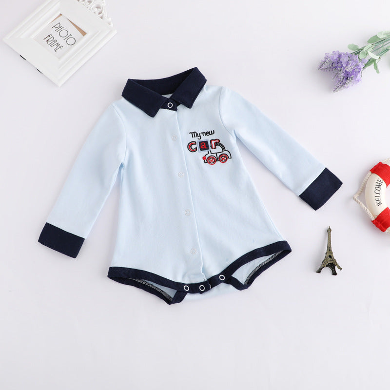 Baby Unisex Cartoon Embroidered Knitwear Rompers Wholesale 23011087