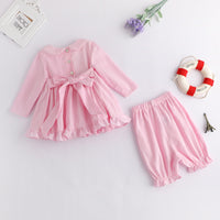 Load image into Gallery viewer, 3 Pieces Set Baby Kid Girls Solid Color Tops And Pants And Headwear Wholesale 23011090
