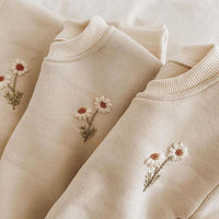 Load image into Gallery viewer, 2 Pieces Set Baby Kid Unisex Flower Fruit Embroidered Hoodies Swearshirts And Solid Color Pants Wholesale 23011091
