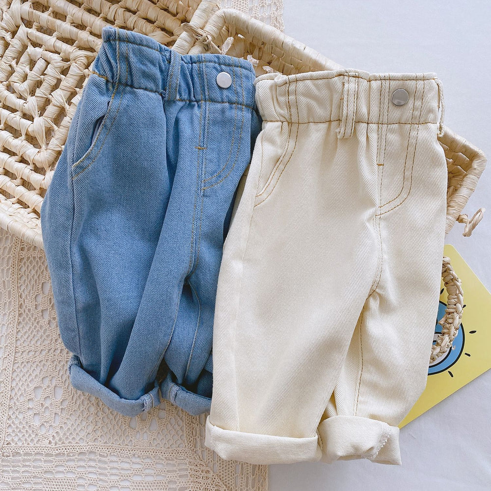 Baby Kid Unisex Solid Color Pants Wholesale 23011111