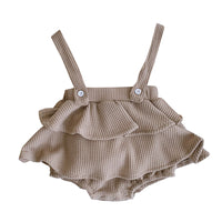 Load image into Gallery viewer, Baby Girls Solid Color Checked Print Rompers Wholesale 23011112
