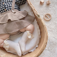 Load image into Gallery viewer, Baby Girls Solid Color Checked Print Rompers Wholesale 23011112
