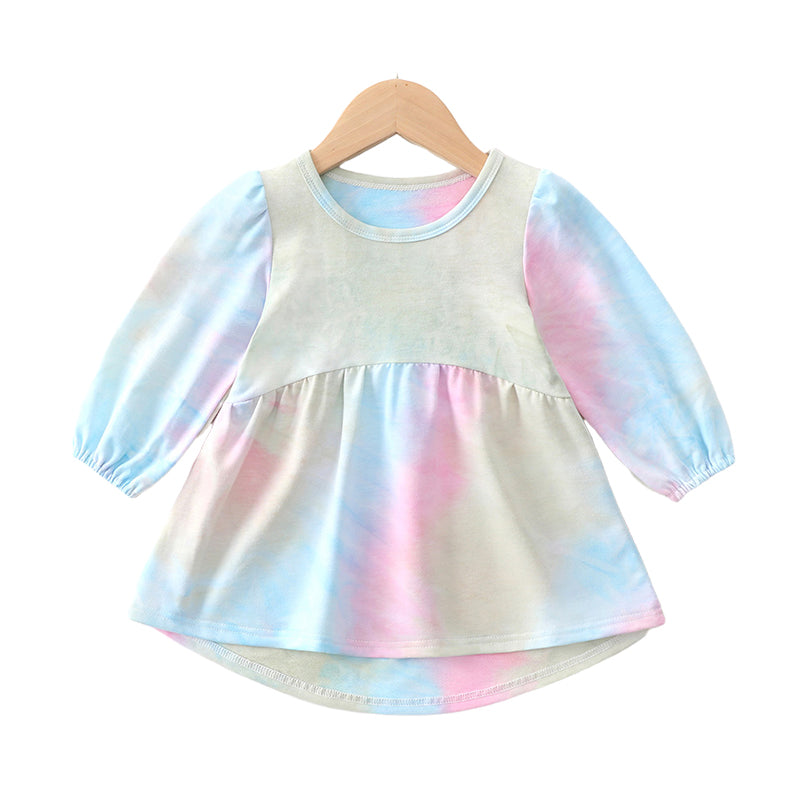 Baby Girls Tie Dye Dresses Wholesale 230111131