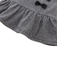 Load image into Gallery viewer, Baby Girls Color-blocking Houndstooth Bow Dresses Wholesale 230111136
