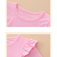 Load image into Gallery viewer, 2 Pieces Set Baby Girls Solid Color Tops And Flower Pants Wholesale 230111138
