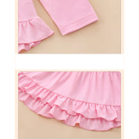 Load image into Gallery viewer, 2 Pieces Set Baby Girls Solid Color Tops And Flower Pants Wholesale 230111138
